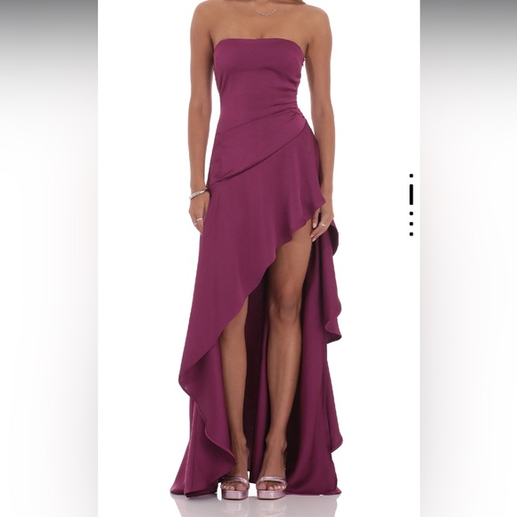 Lucy in the Sky Dresses & Skirts - Lucy in the Sky satin high low maxi dress